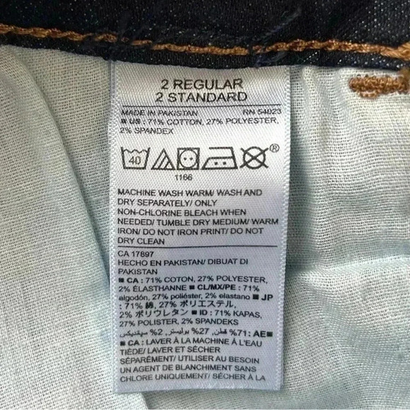 Old Navy Rockstar High Rise Skinny Jeans Dark Wash Blue Denim Size 2/26 - Picture 12 of 15